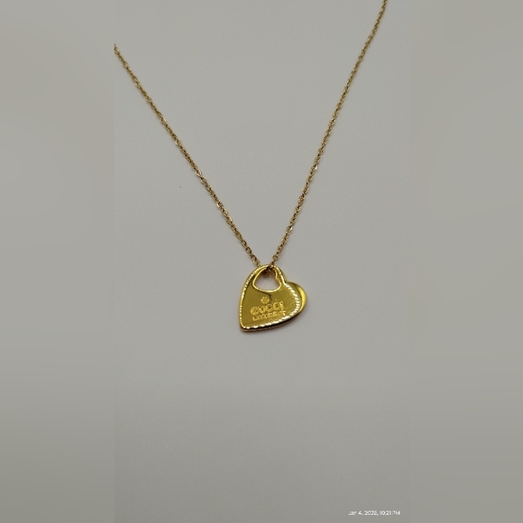 Gucci Jewelry - Gucci Heart Pendant Authentic In A Stainless Steel Necklace